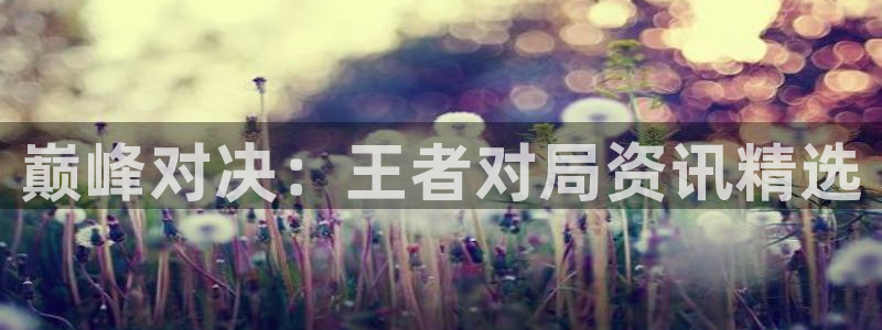 辉达娱乐平台登录入口：巅峰对决：王者对局资讯精选